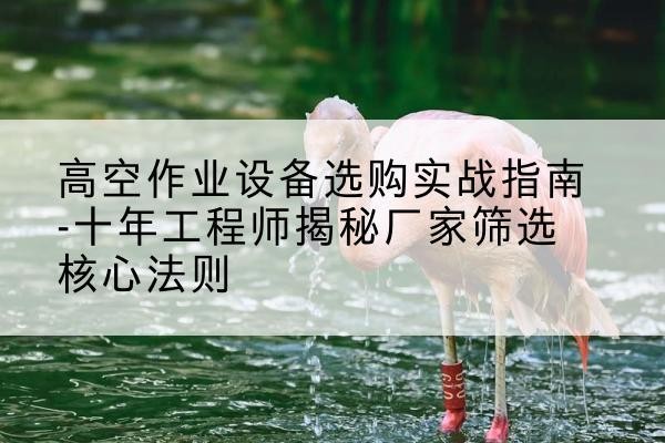 乐昌剪叉式升降机厂家-高空作业设备选购实战指南-十年工程师揭秘厂家筛选核心法则