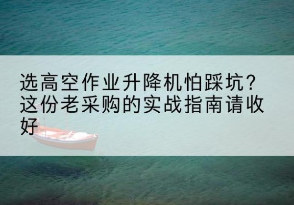 乐昌高空作业升降机厂家推荐-选高空作业升降机怕踩坑？这份老采购的实战指南请收好